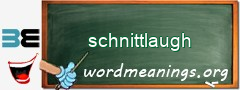 WordMeaning blackboard for schnittlaugh